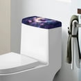 thumbnail image 1 of Renewold Toilet Tank Lid Cover Bathroom Decor Accessories Dust and Stains Resistant Toilet Protective Cover Universal Fit, Violet Butterfly Moon Rose Print, 1 of 6
