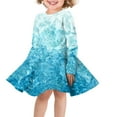 thumbnail image 1 of Renewold Twirly Dresses for Little Girls Size 2XL Party Casual Winter Snowscape Print Long Sleeve Skater Dress Christmas Theme Princess Swing Twirl Dress, 1 of 4
