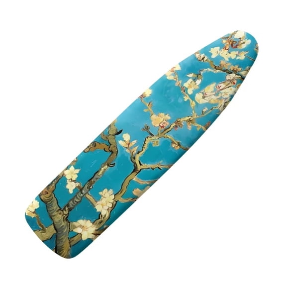 Renewold Universal 15x54 Replacement Iron Board Cover with Padding Van Gogh-Almond Blossoms Polyester Pad-Ironing Table Cover for High Heat Non Stick Scorch