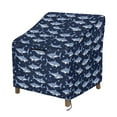 thumbnail image 1 of Renewold Waterproof Outdoor Chair Covers UV Protection Dust Proof Swivel Outdoor Chair Cover for Patio Lawn Furniture Fits up to 29W x 33D x 36H Inches, Shark Blue, 1 of 7