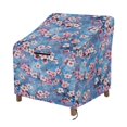 thumbnail image 1 of Renewold Waterproof Outdoor Chair Covers UV Resistant Patio Adirondack Rocking Chair Covers Recliner Chair Protector Fits up to 32W x 35D x 36H Inches, Plum Blossom Blue, 1 of 7