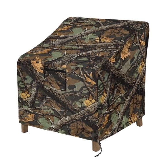 Renewold Waterproof Outdoor Chair Covers All Weather Protection Lounge Deep Seat Covers for Wicker, Swivel, Adirondack, Rocking Chairs, 32"x35"x36", Camo Hunting Forest Green