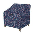 thumbnail image 1 of Renewold Waterproof Patio Chair Covers Anti-UV Weather-Resistant Patio Lounge Chair Covers Furniture Protection Christmas Decor Fits up to 29W x 33D x 36H Inches, Candy Cane Snowflakes, 1 of 7