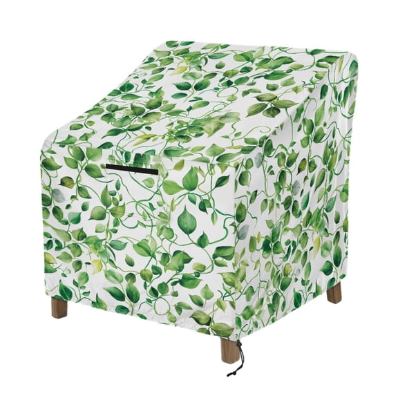 Renewold Waterproof Patio Chair Covers UV Resistant All Weather Protection Lawn Chair Covers Perfect for Patio, Deck, and Porch, 29"W x 33"D x 36"H, Green Leaf