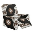thumbnail image 1 of Renewold Western American Tribal Brown Black Stretch Recliner Cover Universal 4 Pieces Recliner Sofa Cover Stay in Place Furniture Protector Home Decor for Pets, Dogs, Cats, Kids, 1 of 8