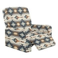 thumbnail image 1 of Renewold Western American Tribal Reclining Sofa Cover Universal Stretch Sofa Recliner Cover 4 Pieces Recliner Couch Slipcover Polyester Spandex Furniture Protector for Kids, Pets, Brown Blue, 1 of 8