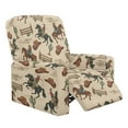 thumbnail image 1 of Renewold Western Cowboy Cactus Brown Couch Cover Recliner Fitted Oversized Recliner Cover 4 Pieces Non-Slip Recliner Chair Cover with Pocket and Elastic Straps for Pets, Cats, Kids, 1 of 8