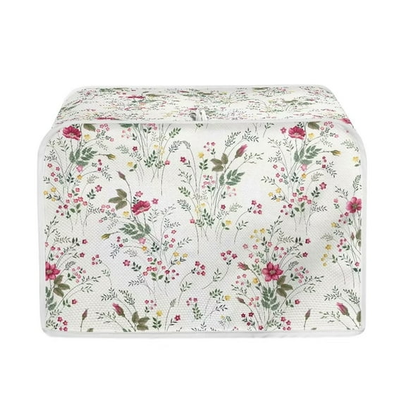 Renewold Wild Flower Leaf Toaster Cover 4-Slice Bread Toaster Dust Cover Stain Resistant Wide Slot Kitchen Appliance Cover Keep Clean from Smudges