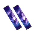 thumbnail image 1 of Renewold Wolf Galaxy Violet Car Seat Belt Pads Soft Car Safety Seat Belt Strap Shoulder Pad for Women Men Breathable Soft Auto Safety Padding Cover, 2 Pieces, 1 of 6