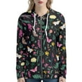 thumbnail image 1 of Renewold Women Butterfly Flowers Sweatshirt Hoodie with Zip-Front Pocket Athletic Yoga Clothing Size 5XL Y2K Activewear Running Sweatshirt Casual Jackets, 1 of 6