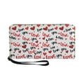 thumbnail image 1 of Renewold Women Wallet with Wrist Strap Zipper Card Holder Mini Wristlet Coin Bag PU Leather Long Clutch Cell Phone Case for Valentines Day, Heart Love You, 1 of 7