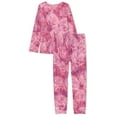 thumbnail image 1 of Renewold Womens Long Sleeve Shirt and Lounge Skinny Pajama Jogger Pants White Brown Alpaca Print Sleepwear Set Multi-Season Indoor outdoor Jogger Outfits Size L, 1 of 5