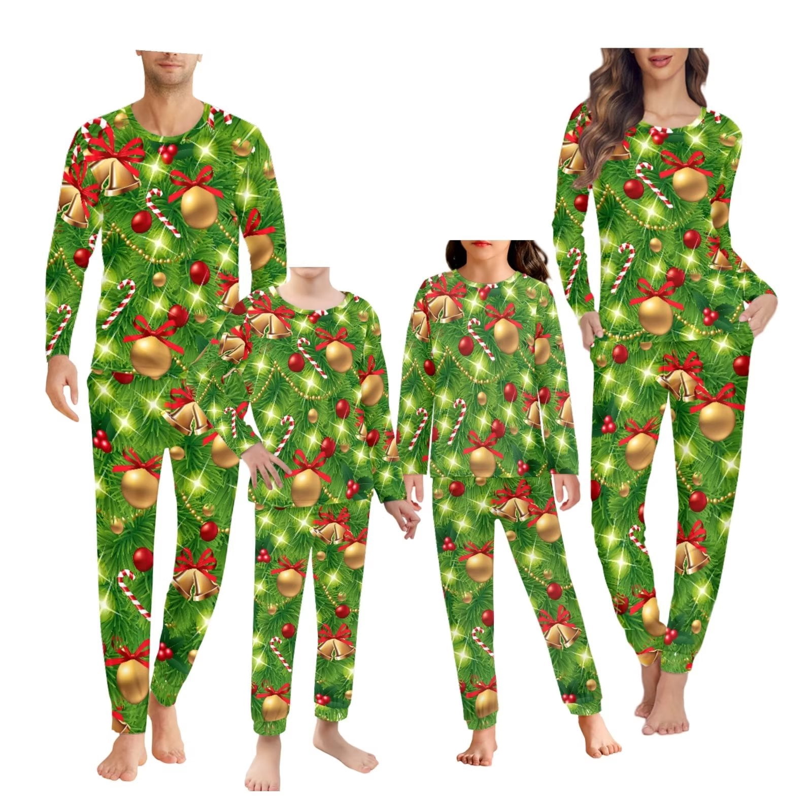Renewold Xmas Ball Candy Canes Family Christmas PJs Matching Sets ...