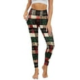 thumbnail image 1 of Renewold Xmas Plaid Leopard Print Patchwork Yoga Pants with Pockets for Women Stretch High Waisted Tummy Control Workout Tights Buttery Soft Graphic Leggings Sportswear Basic Pants, XL, 1 of 8