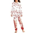 thumbnail image 1 of Renewold Xmas Trees Music Notes Pajama for 3-4T Girls Boys Multi-Season Soft Loose Sleepwear Shirt Long Pants Set of 2 Casual Christmas Daily Wear Sleep Loungewear, 1 of 5