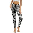 thumbnail image 1 of Renewold Zebra Stripe Womens Yoga Pants with Pockets High Waisted Womens Leggings Fashion Exercise Yoga Leggings Lightweight Activewear Printed Ankle Leggings, XL, 1 of 8