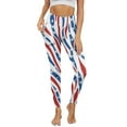 thumbnail image 1 of Renewold Zebra Stripes American Flag Pocket Yoga Leggings for Women Lounge Yoga Pants Tights Stretchy Slim Basic Pants Sportswear Active Yoga Leggings for Workout Sports Yoga, L, 1 of 8