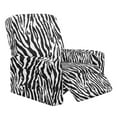 thumbnail image 1 of Renewold Zebra Stripes Cover for Recliner Chair Soft Breathable Dog Couch Cover 4 Pieces Oversized Recliner Cover Washable Reclining Sofa Slipcover Living Room Decor, 1 of 8