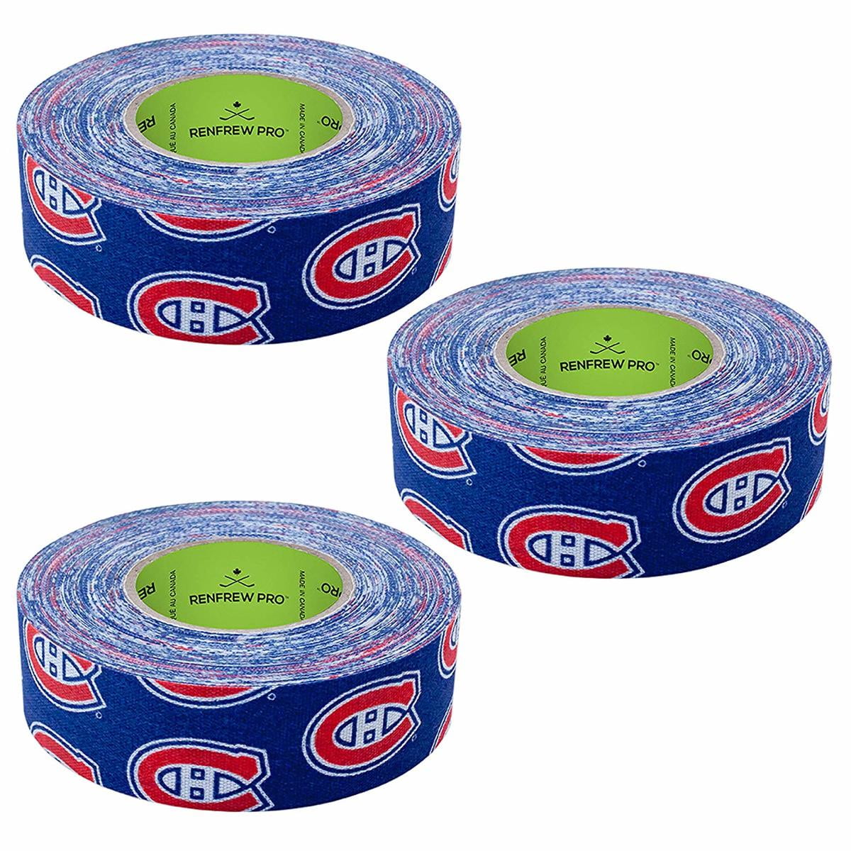 Renfrew 3 Pack NHL Team Hockey Stick, Blade, Shaft, Bat Sport TAPE - 1" x 20 yds