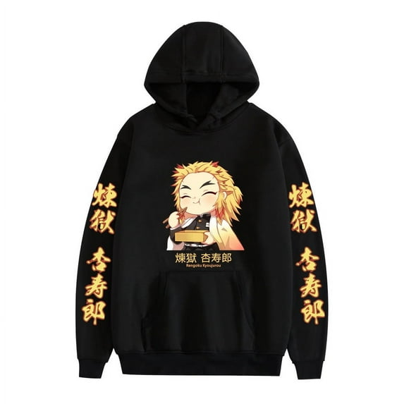 Rengoku Kyoujurou Hoodie Spring Casual Loose Fit Hoody Top Multiple Sizes