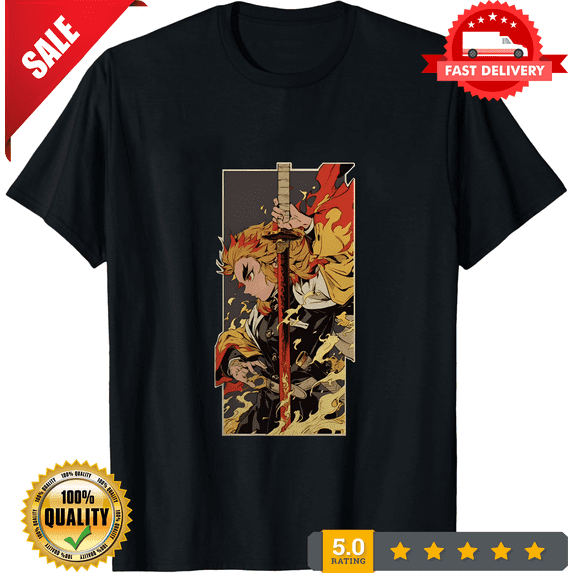 Rengoku, Set Your Heart Ablaze T Shirt Size S - 5XL Gift For Friends, NEW INSTOCK-TH79163