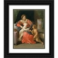 thumbnail image 1 of Reni, Guido 12x14 Black Ornate Wood Framed with Double Matting Museum Art Print Titled - Virgin and Child with Saint John the Baptist, 1 of 4