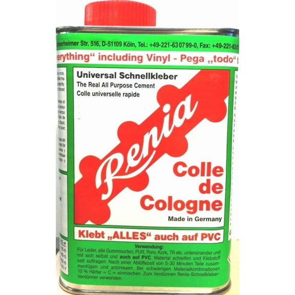 Renia Cement Glue Bonds Everything Vinyl,Leather,Rubber Shoe Glue, Adhesive 1 Lt