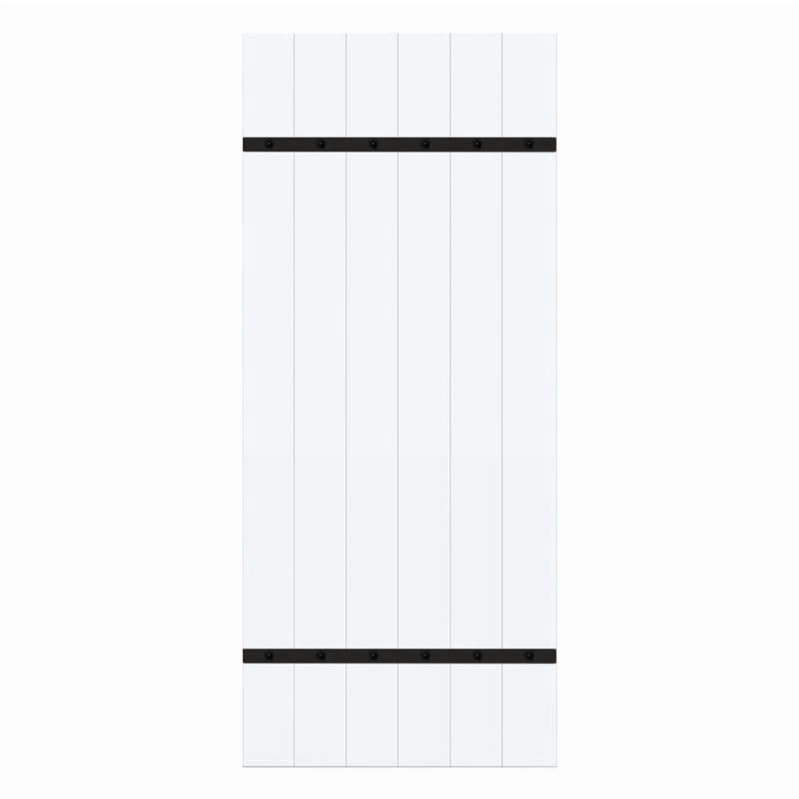 Renin 5037386 84 x 36 in. Wood Barn Door Hanger Kit, Matte White