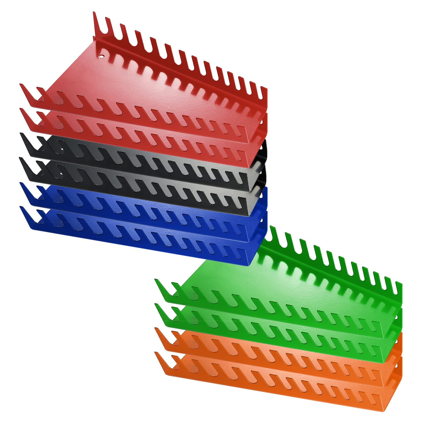 Reniteco 130 Slots Metal Wrench Organizer, Wrench Holder Tray Set, Wall ...