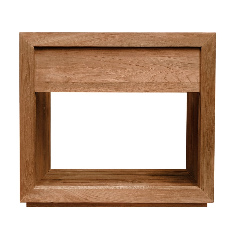 Natural Teak Freestanding Single Bathroom Vanity