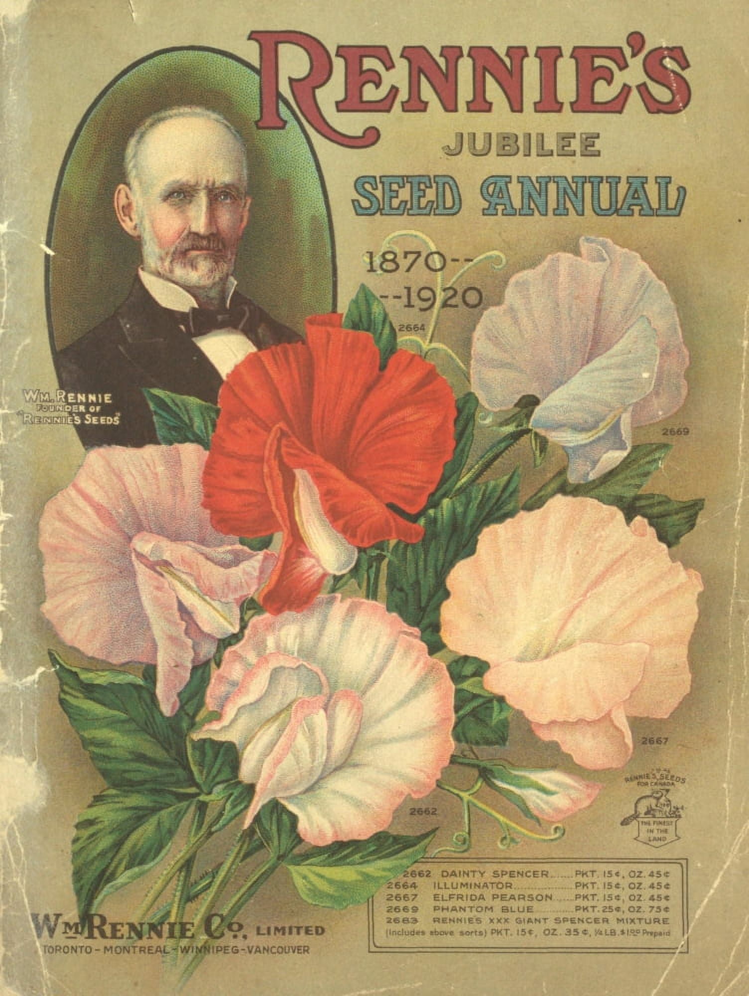 Rennies Seed Annual 1920 1 Canvas Art - (18 x 24)