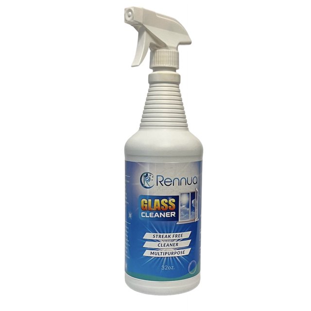 Rennua Multipurpose Spray Glass Cleaner & Microfiber Towel Removes