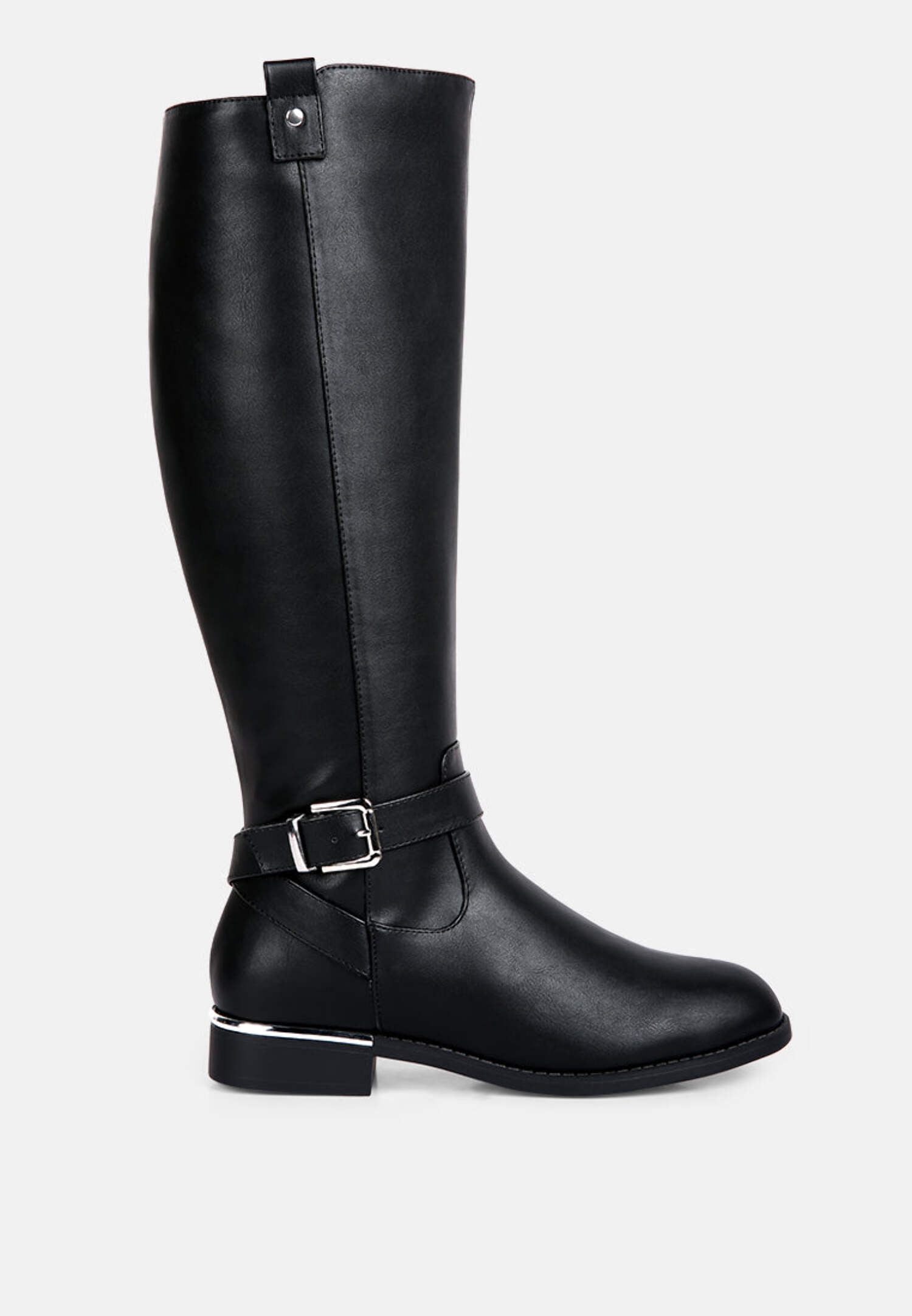 Embellished buckle high leather boot BALLY Enilda buckle-embellished perforated leather knee  main image 2