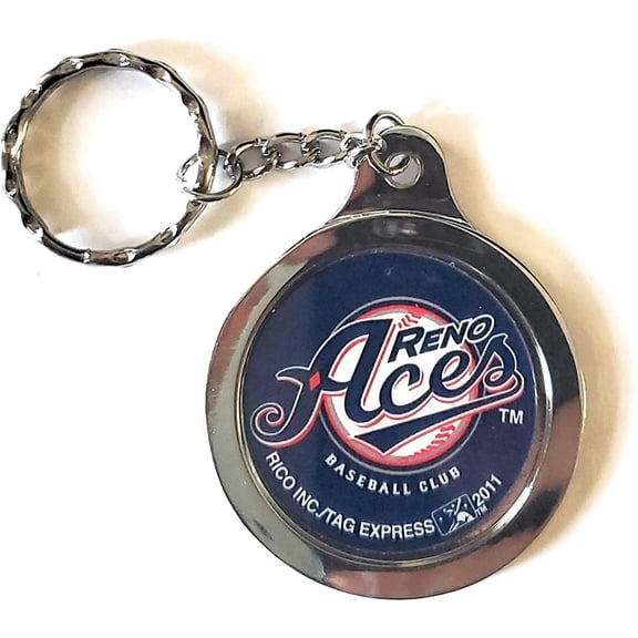 Reno Aces Keychain Metal Round Key Chain Baseball Minor League