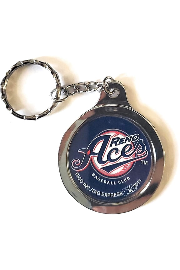 Reno Aces Keychain Metal Round Key Chain Baseball Minor League