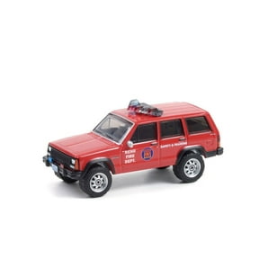 Reno Fire Department (Nevada) 1990 Jeep Cherokee, Red - Greenlight 67010D/48 - 1/64 scale Diecast Model Toy Car