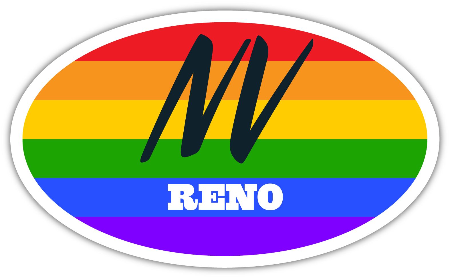 Reno NV Nevada Washoe County Rainbow Pride Flag 6 Stripes Pride Flag
