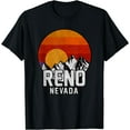 thumbnail image 1 of Reno Nevada Retro Mountain Sunset design T-Shirt, 1 of 3