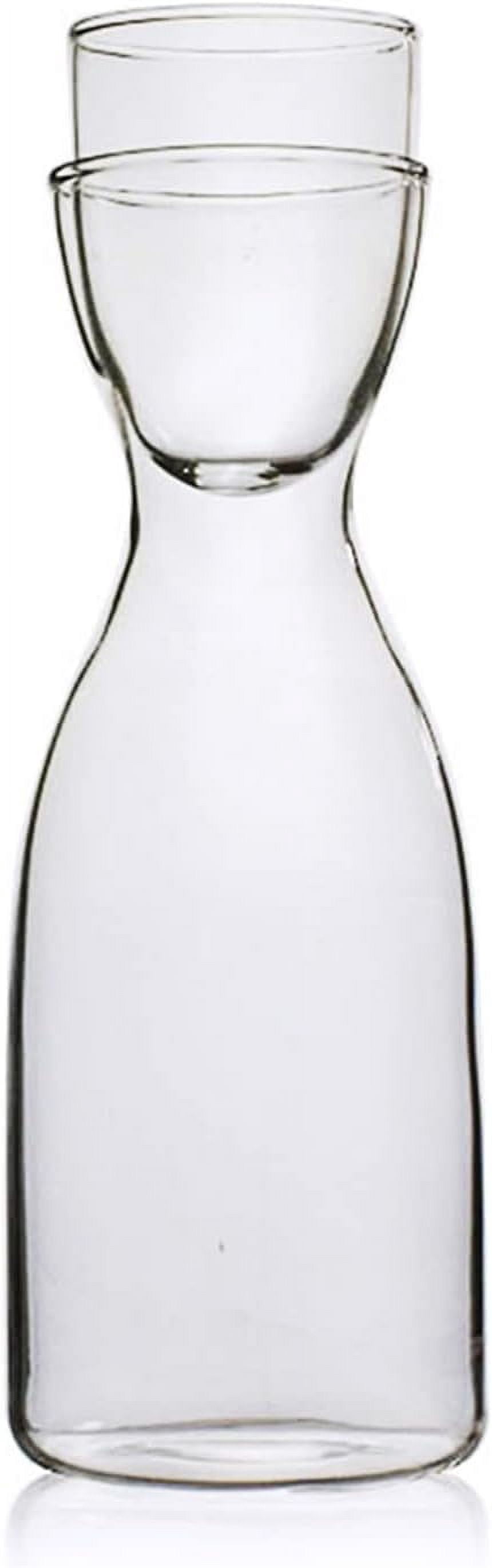 Ochine Cartoon Cow Glass Water Carafe Set With Tumbler - 1800ml Bedside Pitcher