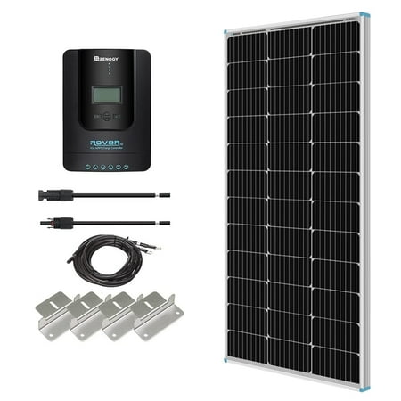 Renogy 100W Monocrystalline Solar Pannel Kit with 40A MPPT Charge Controller, High Efficiency System Expansion Wide Temperature Range