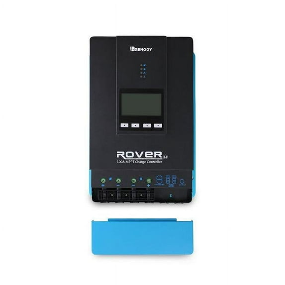 Renogy 100A 12V/24V/36V/48V DC Input MPPT Solar Charge Controller Auto Parameter Adjustable LCD Display Solar Panel Regulator fit for Gel Sealed Flooded and Lithium Battery, Rover 100A