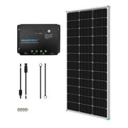 Renogy 100W Solar Pannel Kit with 30A PWM Charge Controller, 500Wh Daily Output, UL Certified Weatherproof Bluetooth Monitoring Expandable to 400W