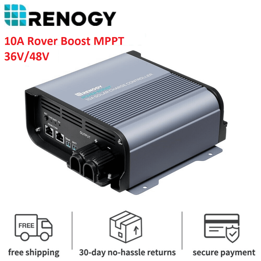 Renogy 10A MPPT Solar Charge Controller 36V/48V Battery Rover Boost Regulator