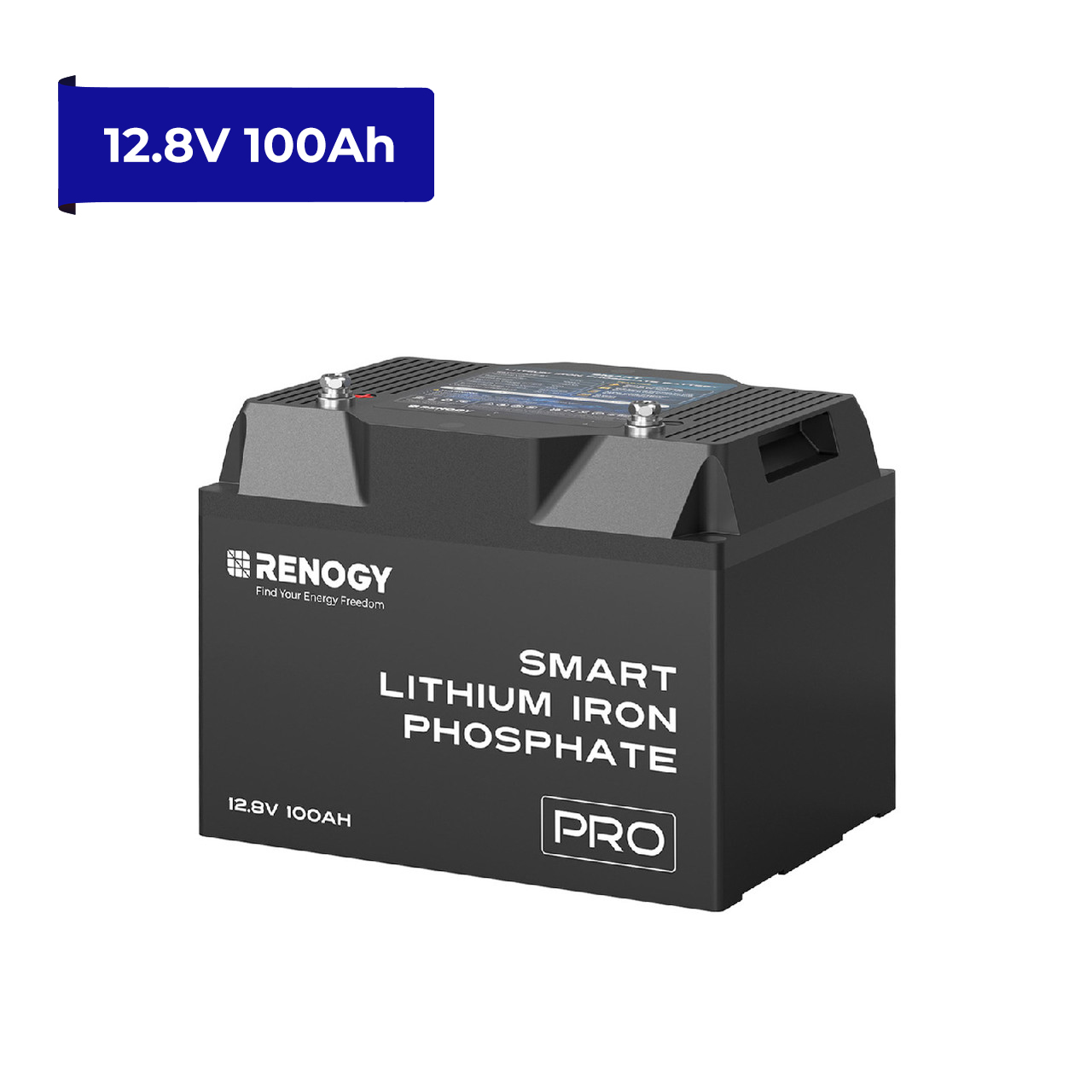 Renogy 12V 100Ah Bluetooth Self-Heating Lithium LiFePO4 Deep Cycle Battery, 5000+ Cycles, Double Active Protection, IP67 Dust/Waterproof, V0 Fireproof Casing for RV, Marine, Solar System