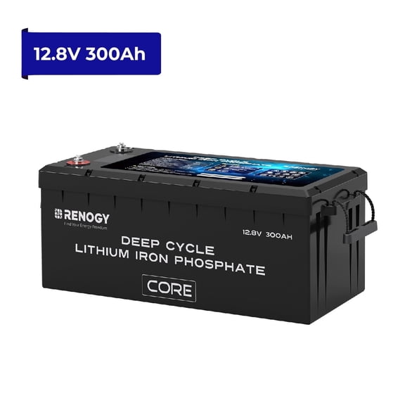 Renogy 12V 300Ah LiFePO4 Battery, Self-Heating & 59% More Power, 200W Fast Heating for RV/Cabin/Marine