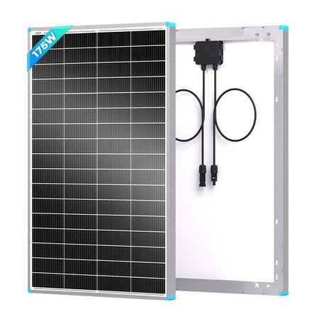 Renogy 16BB N-Type 175 Watt Solar Panel 12V, 25% High-Efficiency, Solar Panel for Power Station, RV, Cabin, Off-Grid Applications