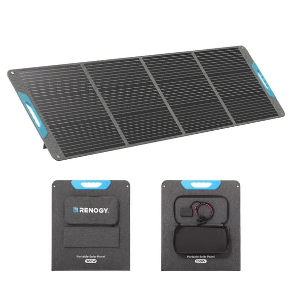 Renogy 200W Portable Solar Panel with Adjustable Kickstands, IP65 Waterproof, Foldable Solar Panel for Power Station, RV, Camping, Off Grid