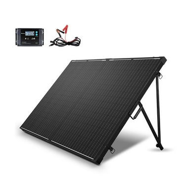 Renogy 200 Watt 12 Volt Monocrystalline Off Grid Portable Foldable 2Pcs 100W Solar Panel Suitcase Built-in Kickstand with Waterproof 20A Charger Controller