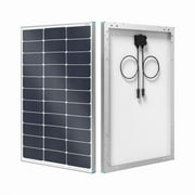 Renogy 2PCS Solar Panels 100 Watt 12 Volt, High-Efficiency Monocrystalline PV Module Power Charger for RV Marine Rooftop Farm Battery and Other Off-Grid Applications, 2-Pack 100W