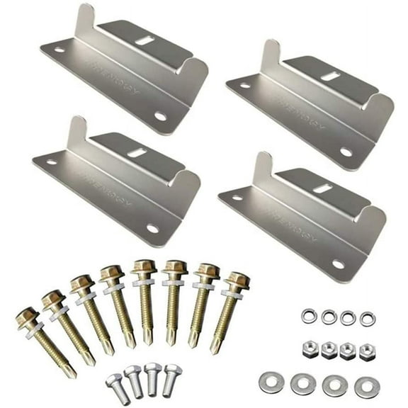 Renogy 4 Sets of Solar Panel Mounting Z Brackets for RV, Boat, Wall and Other Off Gird Roof Installation